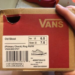 Red checkered vans